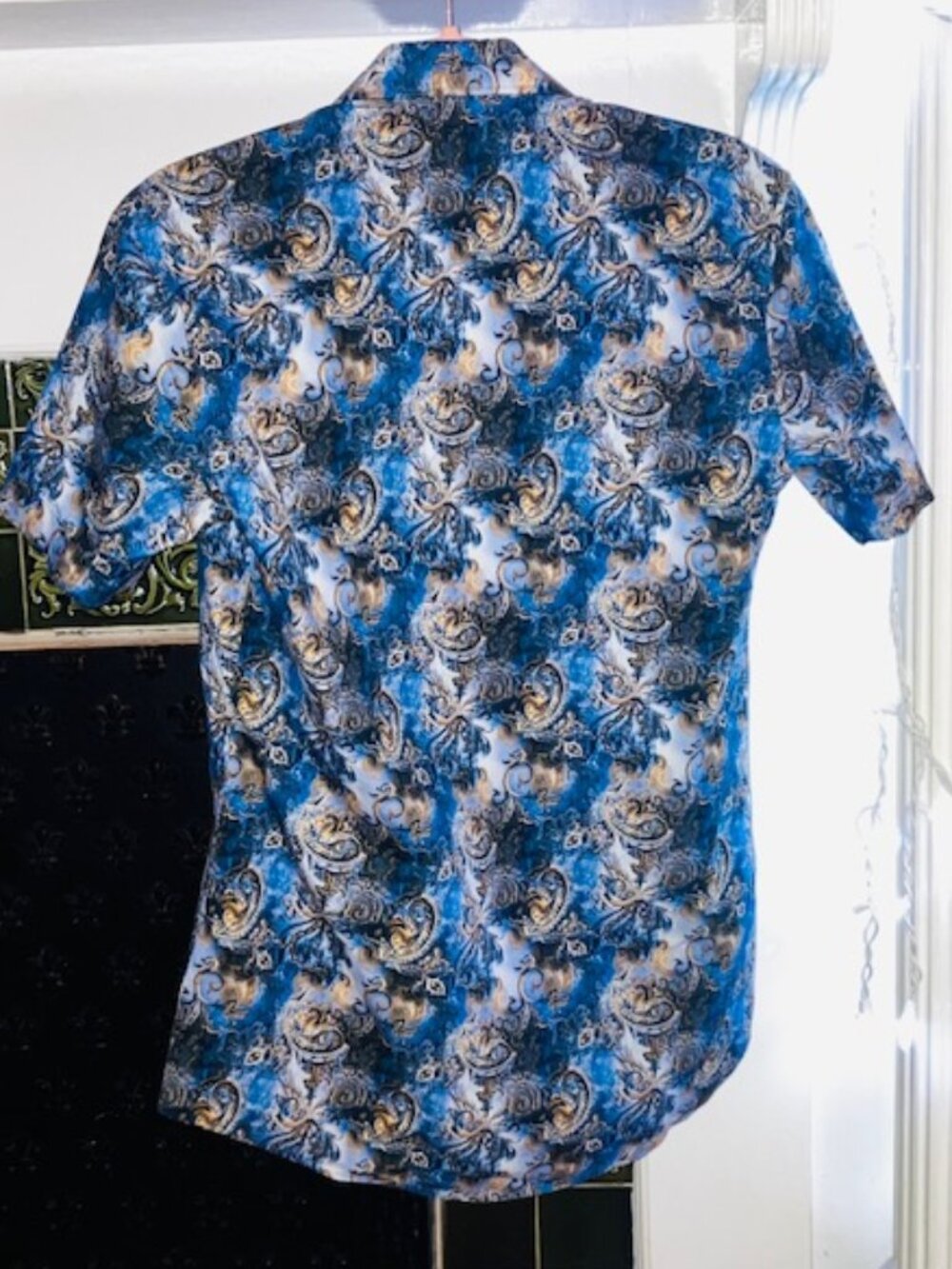Saint James GrosVenor London Funky Vibrant Paisley Print Slim Fit Shirt Sz Small